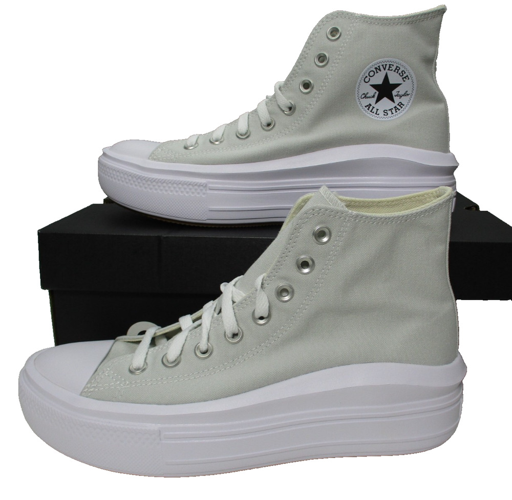 Converse CTAS Move Hi Womens Sz 10 Fossilized White (Gray/Beige) Platform Shoes